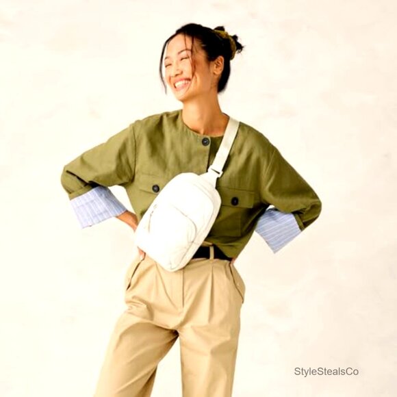 Featherweight Sling Backpack, Adjustable Strap, Zip Compartments, 11x7x3 Inches main image 6